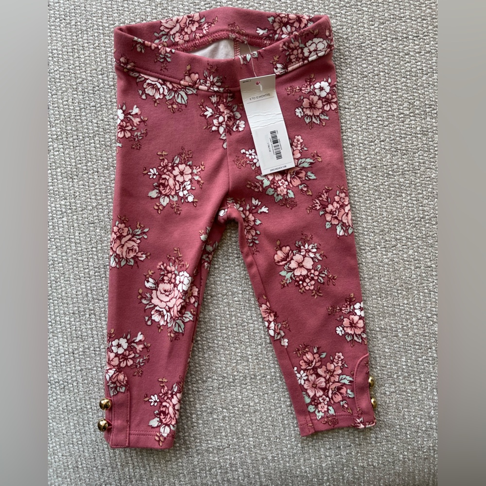 JANIE AND JACK GIRLS ROSE FLORAL LEGGING PANTS